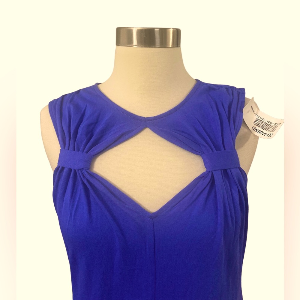 Soft Surroundings Blue Maxi Long Dress Sundress Soft Stretch Pockets Vacation - Picture 11 of 12
